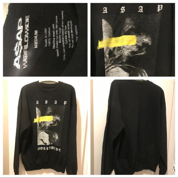 A$AP WORLDWIDE- Flowers Crew Neck Sweatshirt - Picture 6 of 10